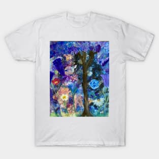 “Seul dans le jardin au clair de lune” (Alone in the Garden at moonlight) T-Shirt